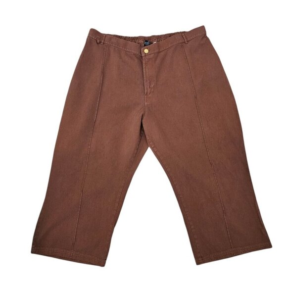 Big Bud Press Pants - Big Bud Press Western Pants Burnt Terracotta Wide Leg Cotton Pintuck 5XL Petite